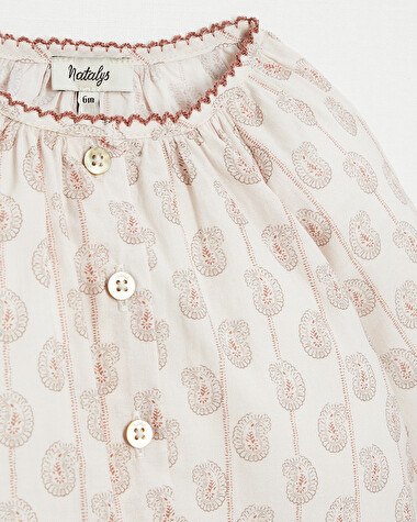 Blouse manches longues Imprim&eacute; indienne  Natalys