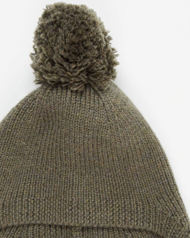 Bonnet en laine M&eacute;rinos Coloris vert mousse  Natalys