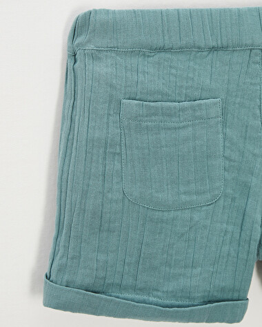 Short enfant en gaze de coton Coloris vert menthe  Natalys
