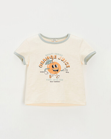 Tee-shirt enfant manches courtes Coloris &eacute;cru  Natalys