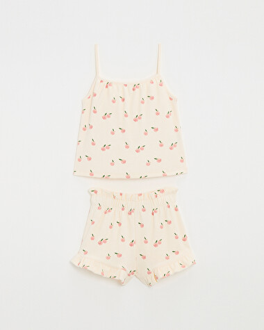 Pyjama 2 pi&egrave;ces enfant en &eacute;ponge Imprim&eacute; pommes  Natalys