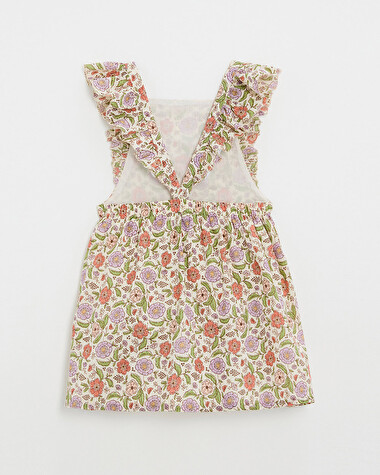 Robe enfant imprim&eacute; fleurs A rayures lurex  Natalys