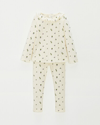 Pyjama 2 pi&egrave;ces enfant ajour&eacute; Imprim&eacute; myrtilles  Natalys