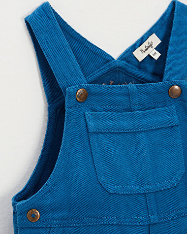 Salopette longue en twill Coloris bleu  Natalys