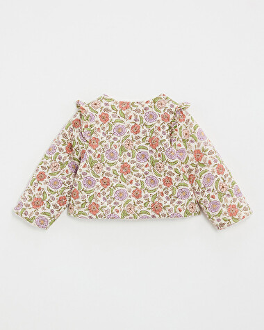 Veste matelass&eacute;e Imprim&eacute; fleurs rayures lurex  Natalys
