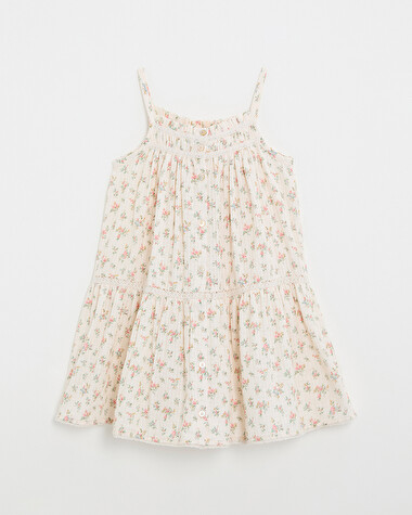 Robes enfant &agrave; bretelles Imprim&eacute; fleurs  Natalys