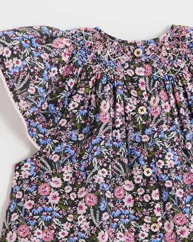 Robe enfant en tissu Liberty Imprim&eacute; fleurs  Natalys