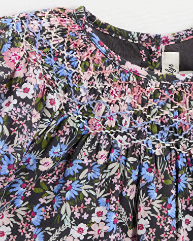 Robe enfant en tissu Liberty Imprim&eacute; fleurs  Natalys