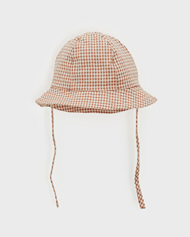 Chapeau en vichy Coloris beige clair  Natalys