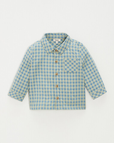 Chemise &agrave; carreaux Coloris bleu  Natalys