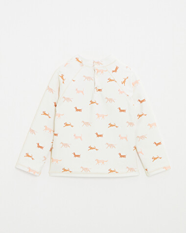 Tee shirt de bain enfant anti UV Imprim&eacute; chiens  Natalys