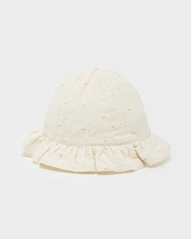 Chapeau en pois lurex Coloris &eacute;cru  Natalys