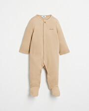 Grenouill&egrave;re en nid d'abeille brod&eacute;e Coloris camel  Natalys
