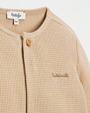 Grenouill&egrave;re en nid d'abeille brod&eacute;e Coloris camel  Natalys