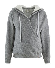 Sweat &agrave; capuche de grossesse Coloris gris  Cache coeur