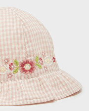Chapeau en vichy brod&eacute; Coloris craie  Natalys