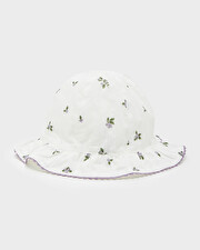 Chapeau imprim&eacute; myrtilles Coloris blanc  Natalys