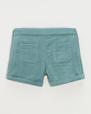 Short enfant en gaze de coton Coloris vert menthe Natalys