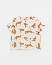Chemise en gaze de coton Imprim&eacute; l&eacute;opards  Natalys
