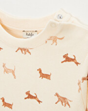 Sweat enfant en &eacute;ponge Imprim&eacute; chiens  Natalys