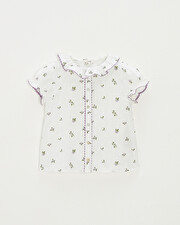 Blouse enfant manches courtes Imprimé myrtilles Natalys