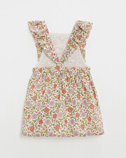 Robe enfant imprim&eacute; fleurs A rayures lurex  Natalys