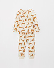 Pyjama 2 pièces enfant léger en coton Imprimé léopards Natalys