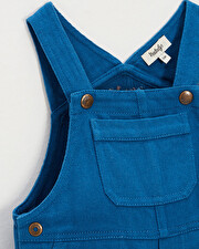 Salopette longue en twill Coloris bleu  Natalys