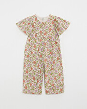 Combinaison enfant imprimée fleurs A rayures lurex Natalys