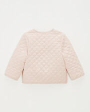 Veste enfant brodée matelassée Vichy coloris craie Natalys