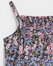 Barboteuse en tissu Liberty Imprim&eacute; fleurs  Natalys