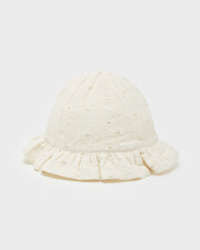Chapeau en pois lurex Coloris &eacute;cru  Natalys