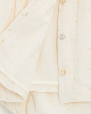 Robe &agrave; pois lurex Coloris &eacute;cru  Natalys