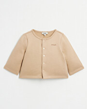 Gilet en molleton brod&eacute; Coloris camel  Natalys