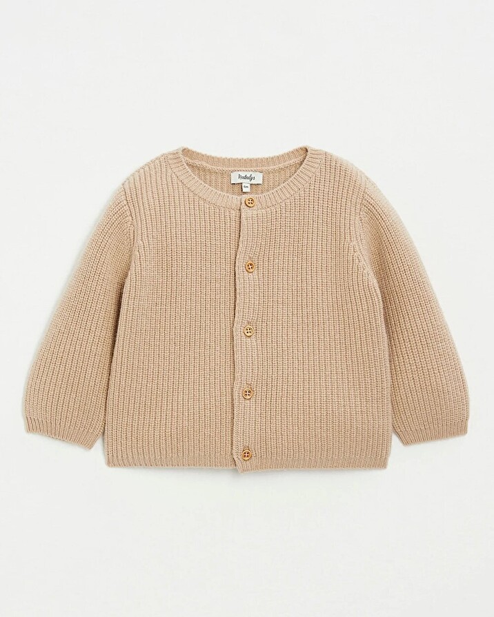Gilet mixte en laine M&eacute;rinos Coloris caramel  Natalys