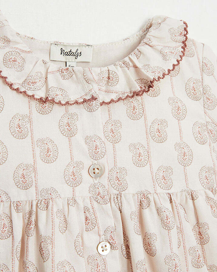 Robe manches longues Imprim&eacute; Indienne  Natalys