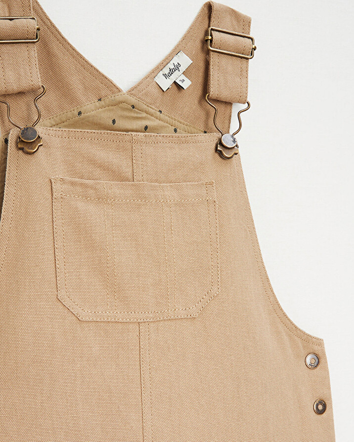Salopette longue enfant en velours Coloris camel  Natalys