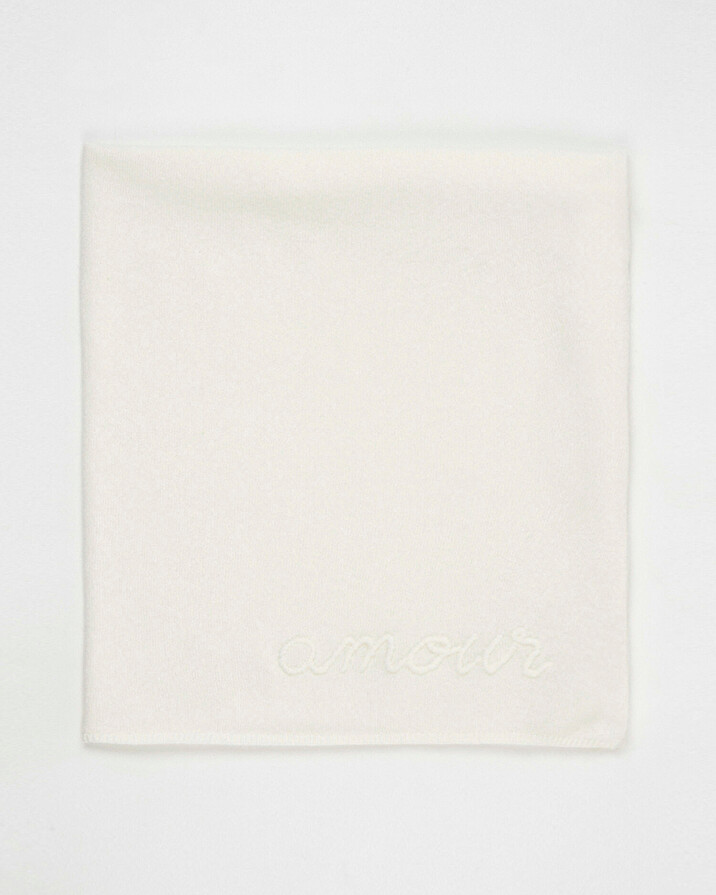 Couverture en laine Mérinos Coloris écru Natalys