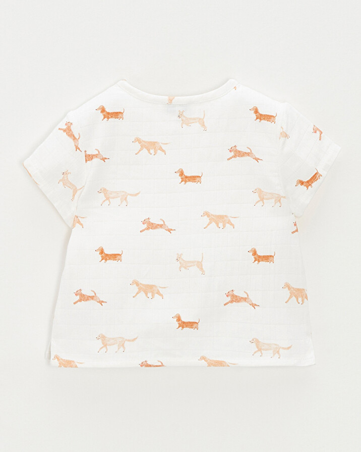 Chemise manches courtes Imprim&eacute; chiens  Natalys
