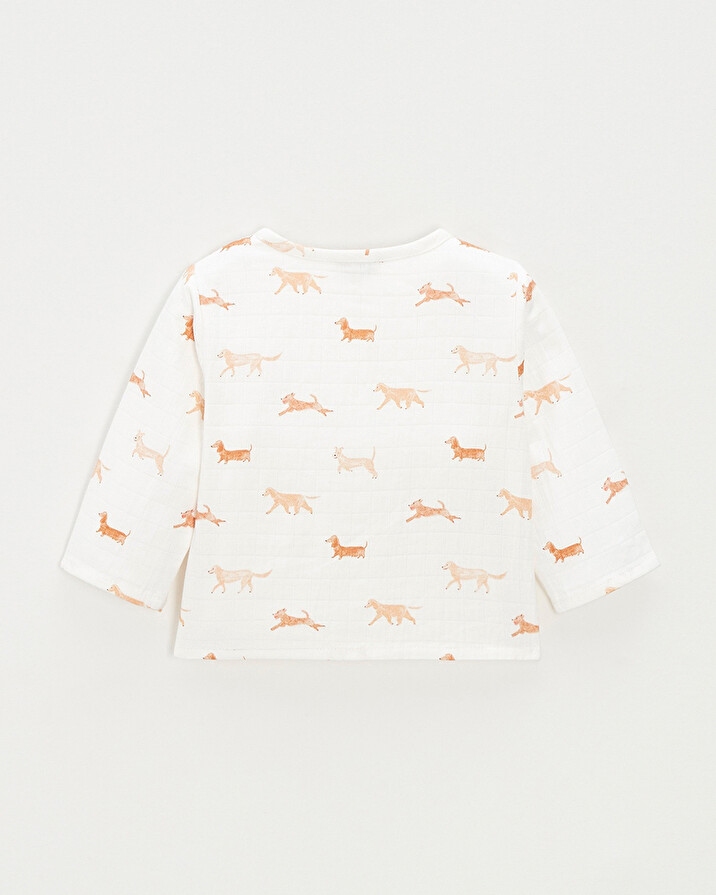 Chemise en gaze de coton Imprim&eacute; chiens  Natalys