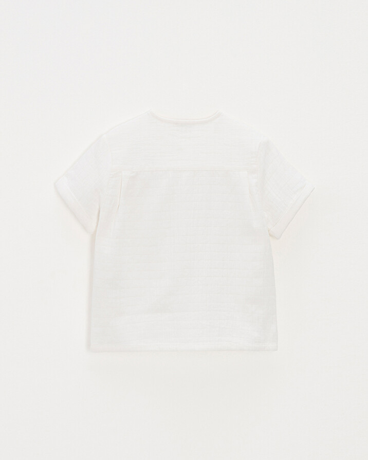 Chemise enfant manches courtes brodée Coloris écru Natalys