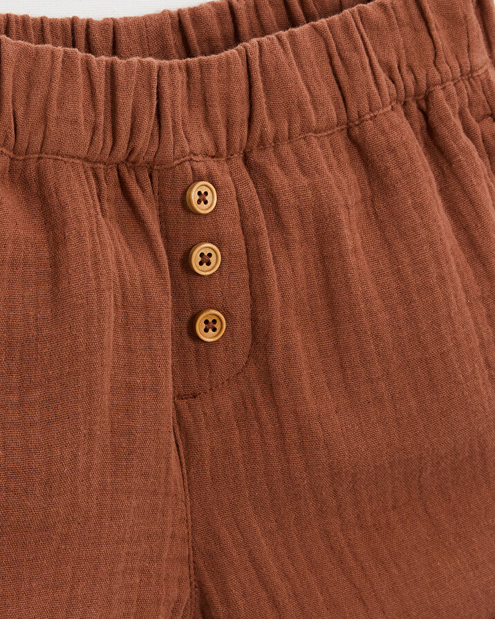 Short enfant en gaze de coton Coloris rouille Natalys