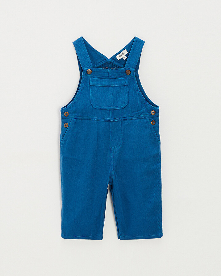 Salopette longue en twill Coloris bleu  Natalys