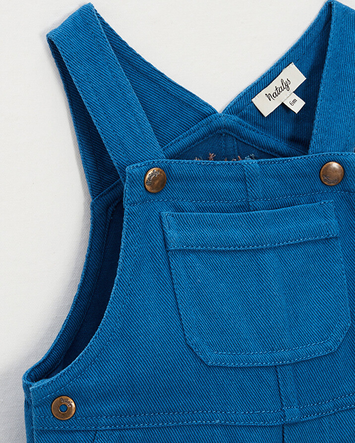 Salopette longue en twill Coloris bleu  Natalys