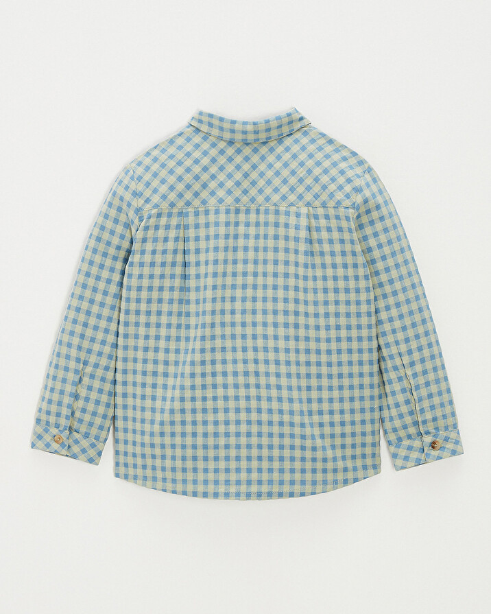 Chemise enfant &agrave; carreaux Coloris bleu  Natalys