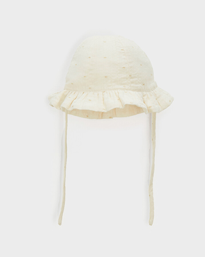Chapeau en pois lurex Coloris &eacute;cru  Natalys