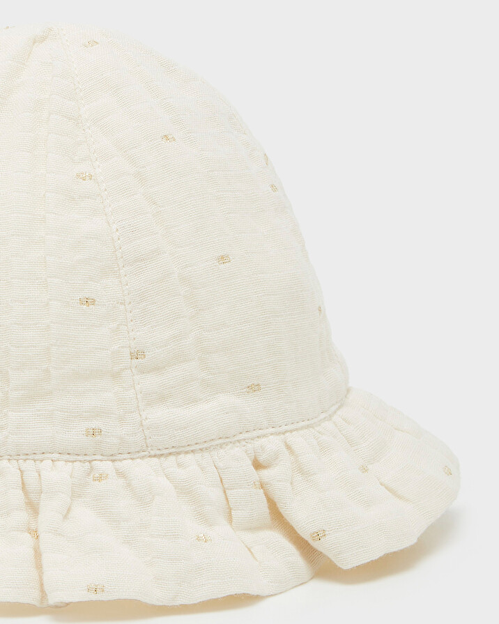 Chapeau en pois lurex Coloris &eacute;cru  Natalys
