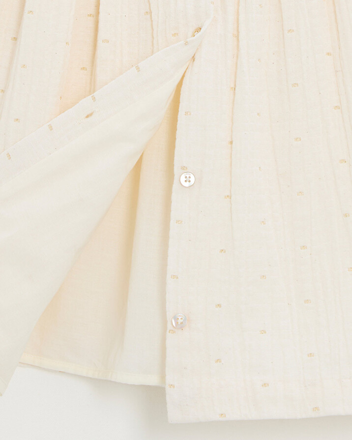 Robe enfant à pois lurex Coloris écru Natalys