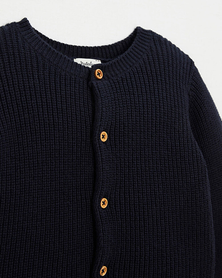 Gilet en tricot Coloris bleu marine Natalys