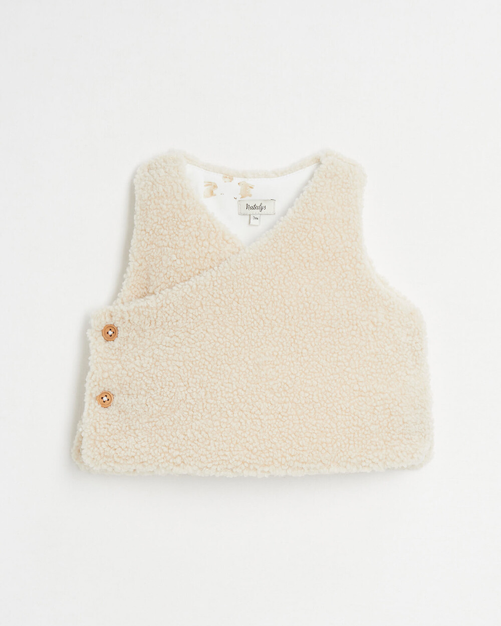 Gilet croisé imitation fourrure Coloris naturel Natalys